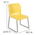 thumbnail image 6 of Flash Furniture Hercules Series Adult Full Back Contoured Stacking Waiting Room Chair, Yellow, 6 of 15