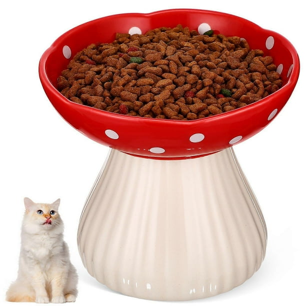 Cat Bowl Whisker Friendly Elevated Cat Bowl Pet Feeding Bowl Ceramic Cat Bowl Pet Food Bowl Pet Feeder