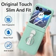 thumbnail image 2 of SaniMore for Motorola Razr 40 Ultra 2023 Case, Front Screen Tempered Glass Protector 360 Ring Bracket Shockproof Anti-drop Skin-feel Full Protective Shell for Motorola Razr 40 Ultra, Mint, 2 of 10