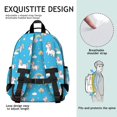 thumbnail image 5 of Unicorn and Balloon Blue Pattern Cute School Backpack Bag for School with Padded Back and Adjustable Shoulder Straps 15.25"x11.5"x5.25", 5 of 5