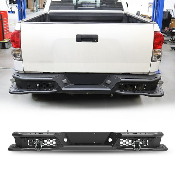 Modular Rear Bumper For 2007-2013 Toyota Tundra w/2x D Shackles   4" Pod Lights