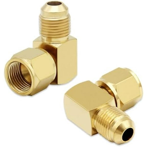 90° Elbow Flare Fitting for Olympian Low Pressure Gas Fired Heaters 3/8" Female Swivel x 3/8" Male Brass Flare Connector, 2 Pack$$Garden & Patio