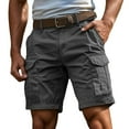 thumbnail image 4 of Mens Tactical Shorts 7 Inch Inseam Jacquard Texture Embroidered Logo Casual Comfort Short Breathable Fabric Ideal for Outdoor Adventures (Dark Gray_01 , L), 4 of 7