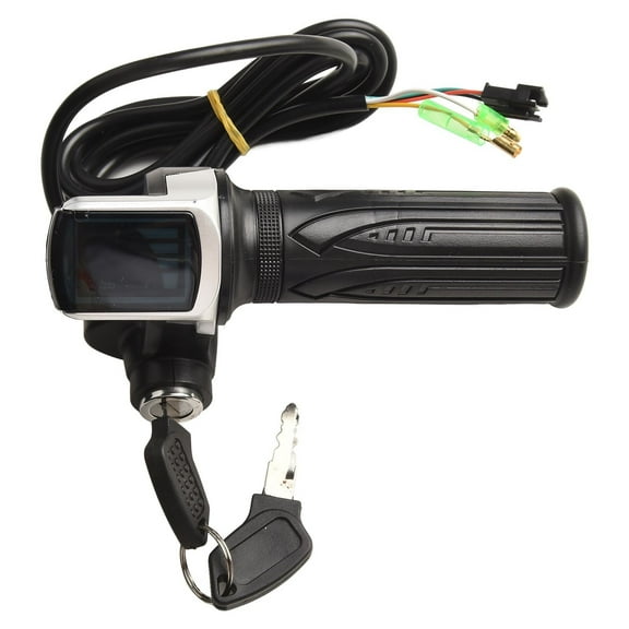 36V 48V 60V Electric Scooter Throttle Grip With Key Lock Power Indicator 48V