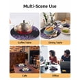 thumbnail image 2 of 15 Inch Round Placemats Set of 6, Purple Lavender Non Slip Heat Insulation PP Table Mats, Spring Watercolor Wildflowers Plant Black Washable Place Mats for Kitchen Dining Party Table Decor, 2 of 7
