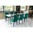 thumbnail image 2 of Aukfa High-End Upholstered Dining Chairs Set of 2, Modern Tufted Solid Wood Side Chair with Nailhead Trim - Green, 2 of 8