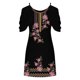 thumbnail image 5 of ICHUANYI Clearance Women‘s Summer Dresses Print Short Sleeve Off Shoulder Round Neck Dress(Black, XL) ICHUANYI WER2023080915405, 5 of 5