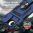 thumbnail image 2 of REQO Case Compatible with iPhone 16E 2025 with Sliding Lens Cover, Military Armor Shockproof Protective Case with 360° Rotating Stand for Men Women, 2 of 8