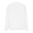 thumbnail image 4 of Women's Crewneck Sweatshirt with Drop Shoulders and Ribbed Cuffs Solid Color Relaxed Fit Top, S-2XL, 4 of 5