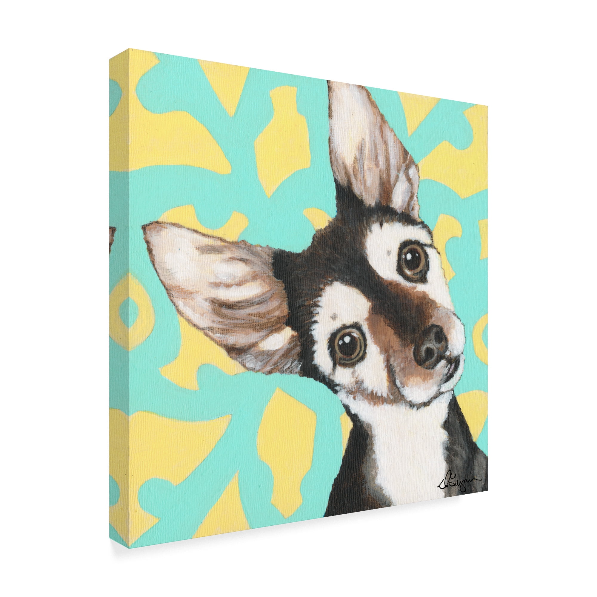 Trademark Fine Art 'Dlynns Dogs Jules Vern' Canvas Art by Dlynn Roll