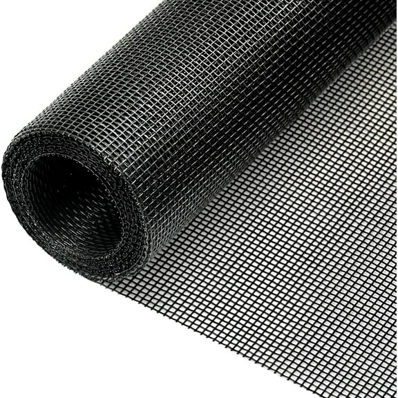Window screen replacement piece - DIY custom adjustable fiberglass mesh surface - Suitable for window doors and terrace screens -1 piece (59 inches x 106 inches, carbon black/black)