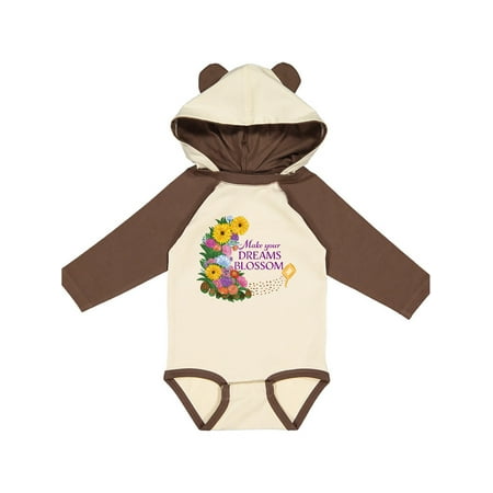 

Inktastic Make Your Dreams Blossom with Wildflowers Gift Baby Boy or Baby Girl Long Sleeve Bodysuit