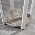 thumbnail image 4 of GZXS 20" Round End Table with Lower Storage Shelf, Modern MDF Side Table/Nightstand, Versatile for Living Room/Bedroom, Gray & White, 4 of 7