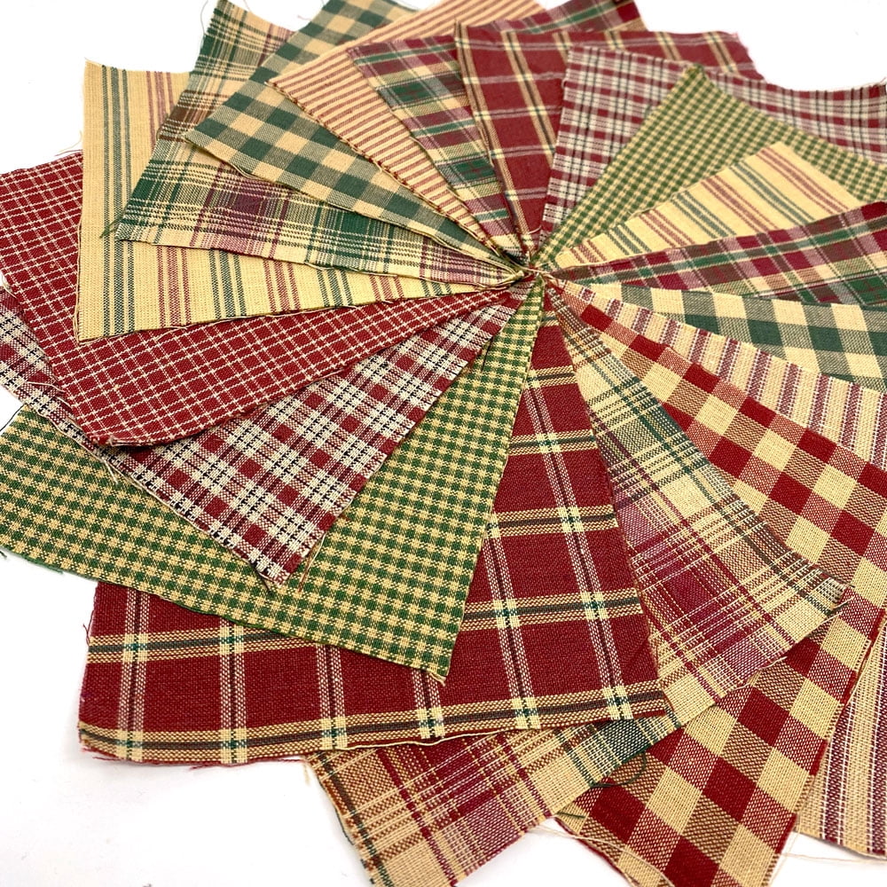 JCS Christmas Ragged Homespun Cotton Quilt Kit (200+ Six-inch Squares)
