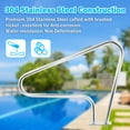thumbnail image 2 of TCFUNDY Pool Handrail, 49"x38" Swimming Pool Stair Rail, 304 Stainless Steel Inground Railing w/ Grip Cover, 2 of 12
