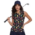 thumbnail image 4 of Yuyamidu Colorful Lights Sleeveless Golf Shirts for Women Snowflake Women Sleeveless Golf Tanks Tops Christmas Athletic Tennis Shirts Size M, 4 of 8