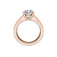 thumbnail image 3 of 1.50 Ct Brilliant Round Cut Natural Diamond Radiant Solitaire with Accents Engagement Ring for her Solid 18K Rose Gold Size 5.5, 3 of 8