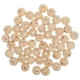 thumbnail image 2 of Shisuyan 50Pcs Face Pattern Loose Beads Multi-purpose DIY Wood Beads Craft Making Beads Wood Beads, 2 of 8
