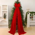 thumbnail image 2 of Naiovety Lazos para árbol de Navidad reutilizables para el hogar, lazos extra grandes, lazo grande, decoración extra para entretenimiento. Kits de decoración para fiestas blanco 40*200cm, 2 of 6