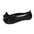 thumbnail image 6 of Rokment Women's Lace Bowknot Vintage Mary Jane Ballet Flat Wide Width Comfortable Suede Slip on Walking Loafers Casual Dress Shoes for Bride, 6 of 8