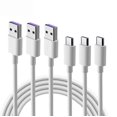 thumbnail image 1 of Cable USB C MORNWELL 3P 3M Rojo Carga Rápida para Huawei y Galaxy, 1 of 9