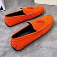 thumbnail image 6 of Men's Casual Loafers Slip On Leather Shoes Male Lightweight Driving Shoes Moccasins Classic Penny Loafer Flats Boat Shoes Outdoor Walking Shoes, 6 of 11