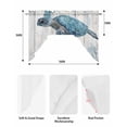 thumbnail image 6 of Teal Green Sea Turtle Kitchen Swag Valances for Windows, Summer Ocean Leaf Wood Grain Swag Valances Curtains for Living Room, Rod Pocket Window Treatments for Bathroom, Bedroom, Cafe, 56"x36", 6 of 6