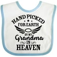 thumbnail image 3 of Inktastic Handpicked for Earth by My Grandma in Heaven Angel Wings Boys or Girls Baby Bib, 3 of 4
