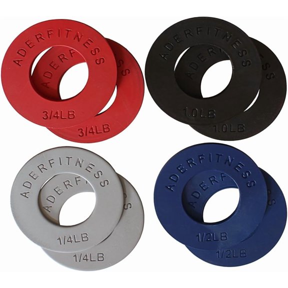Ader Olympic Fractional Plates Set- (1/4; 1/2; 3/4; 1.0 Lb) 4 Pairs, Great Gift Set