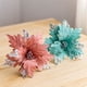 thumbnail image 3 of Matsuzay 2 piezas 25cm purpurina Poinsettia flores artificiales de franela decoración del hogar boda fiesta foto Prop Oficina vacaciones Decoración del hogar Plata, 3 of 6