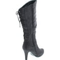 thumbnail image 5 of TOP Moda Page-65 Women's Knee Lace-up High Heel Boots, 5 of 7