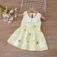 thumbnail image 4 of XBASW Toddler Kids Girls Floral Dress Summer Sleeveless Sundress Peter Pan Collar Casual Dress for 1-6 Years, 4 of 11