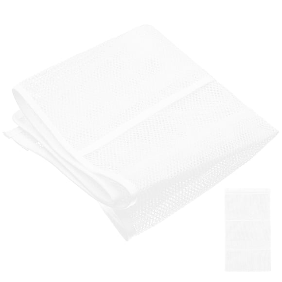 Minkissy 6 Pockets Mesh Shower Organizer Hanging Bag Made with Tear Resistant White Polyester