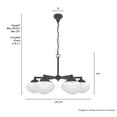 thumbnail image 6 of Hunter - Saddle Creek 6-light Noble Bronze, Large Chandelier, Dimmable, Schoolhouse Style, Candle Shaped, for Bedrooms, Kitchens, Dining, Living Rooms - 19120, 6 of 7