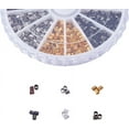 thumbnail image 2 of 1 box 6 colors Antique Bronze & Red Copper & Golden & Silver & Platinum & Black Brass Tube Crimp Beads Mixed color 2x2mm Hole: 1mm 1500pcs/box, 2 of 6
