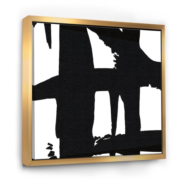 Black & White Crossing Paths II - Modern & Contemporary Framed Canvas