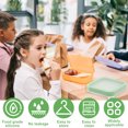 thumbnail image 2 of 3Pcs Sandwich Container,Reusable Silicone Food Storage Containers,Food Storage Box with Lid BPA Free Toast Snack Container Microwave Safe Food Storage Containers,6 x 6 x 1.0in, 2 of 9