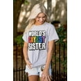 thumbnail image 4 of Worlds Gayest Sister Sibling Pride Women's Plus Size Graphic Tee Brisco Brands 2X, 4 of 5