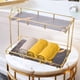 thumbnail image 4 of Organizador de encimera de baño para cosméticos y artículos de tocador, estante de almacenamiento de escritorio de 2 niveles, 4 of 5