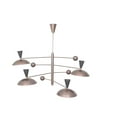 thumbnail image 2 of 4 Light Dome Pendant Mid Century Modern Raw Brass Sputnik chandelier light Fixture, 2 of 6