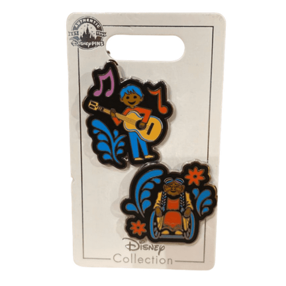 Disney Parks Coco Miguel Pin Set of 2 New with Card