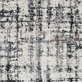 thumbnail image 2 of 90 X 63 Inches Fabric Power Loomed Rug with Dripping Print, Black and Off White- Saltoro Sherpi, 2 of 3