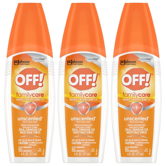 OFF! FamilyCare Insect Repellent IV, Unscented, 6 oz Pack - 3