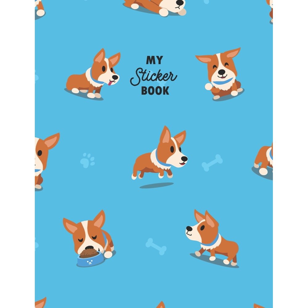 My Sticker Book Dog Blank Sticker Book for Kids 8.5x11 Large Size 100