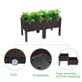thumbnail image 3 of GZXS Raised Garden Bed Planting Box - 2 Pcs Free Splicing Injection Planting Box, Brown for Growing Plants, Vegetables and Fresh Herbs in Garden Patio Balcony, Backyard (Brown), 3 of 10
