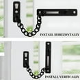 thumbnail image 2 of TALENO 2 Pack Door Chain Lock Black Stainless Steel Door Guard with Spring Anti Theft Press Lock Home Door Guard Used in Home Hotel Office, 2 of 4