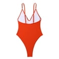 thumbnail image 4 of Womens Sexy One-Piece Swimsuits Spaghetti Strap Deep V-Neck Monokini High Cut Bathing Suit, 4 of 6