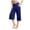 Blue, variant on Lixiuxyad Baggy Wide Leg Pants Women's Cropped Pants Summer Casual Pants With Pockets Women's Casual Pants Green