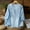 Blue, variant on Womens Loose Fit Casual Tops Solid Color 3/4 Sleeved Tee Shirt Crew Neck Fashion Blouses Trendy 2025