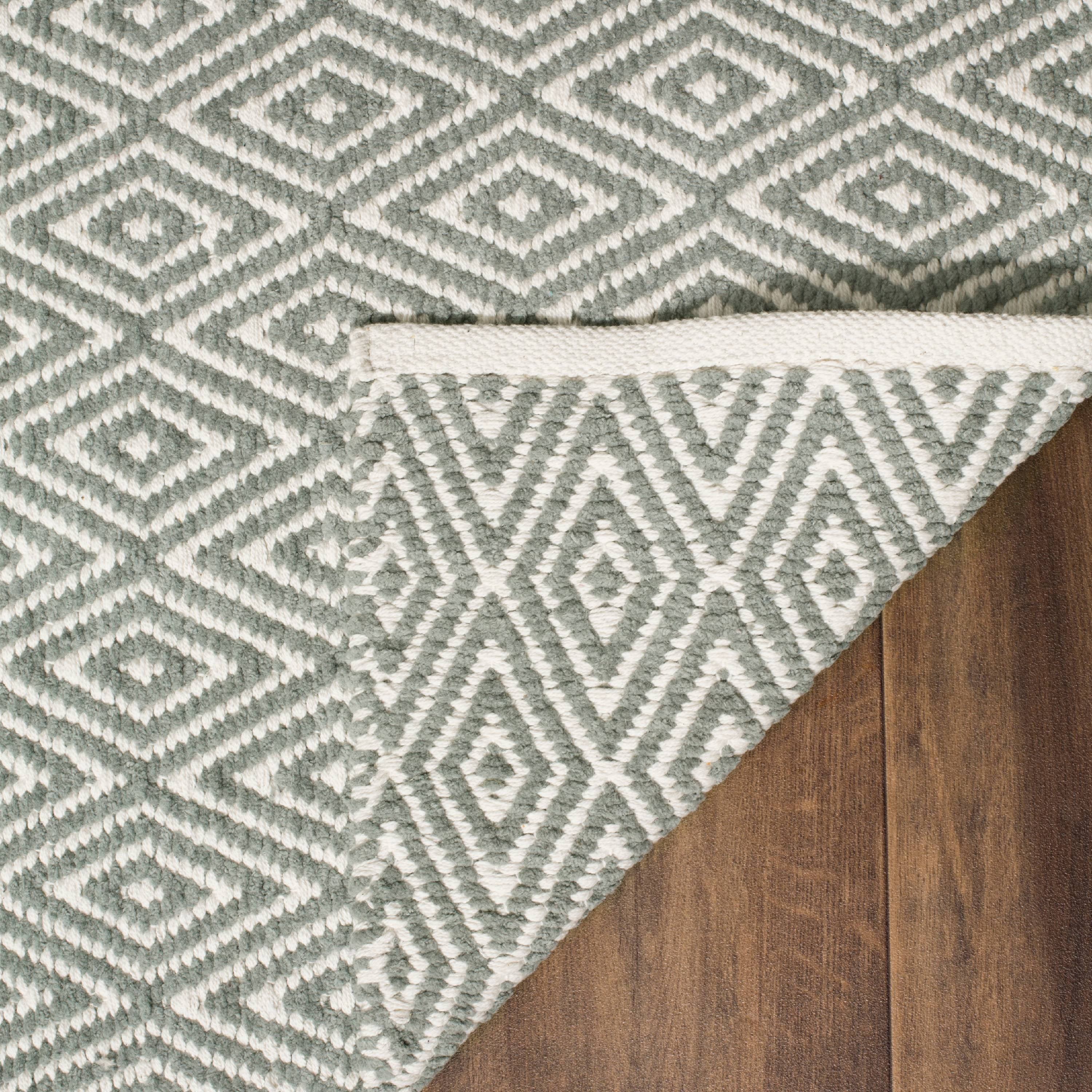 SAFAVIEH Boston Victoria Geometric Cotton Runner Rug, Grey, 2'3" x 9'